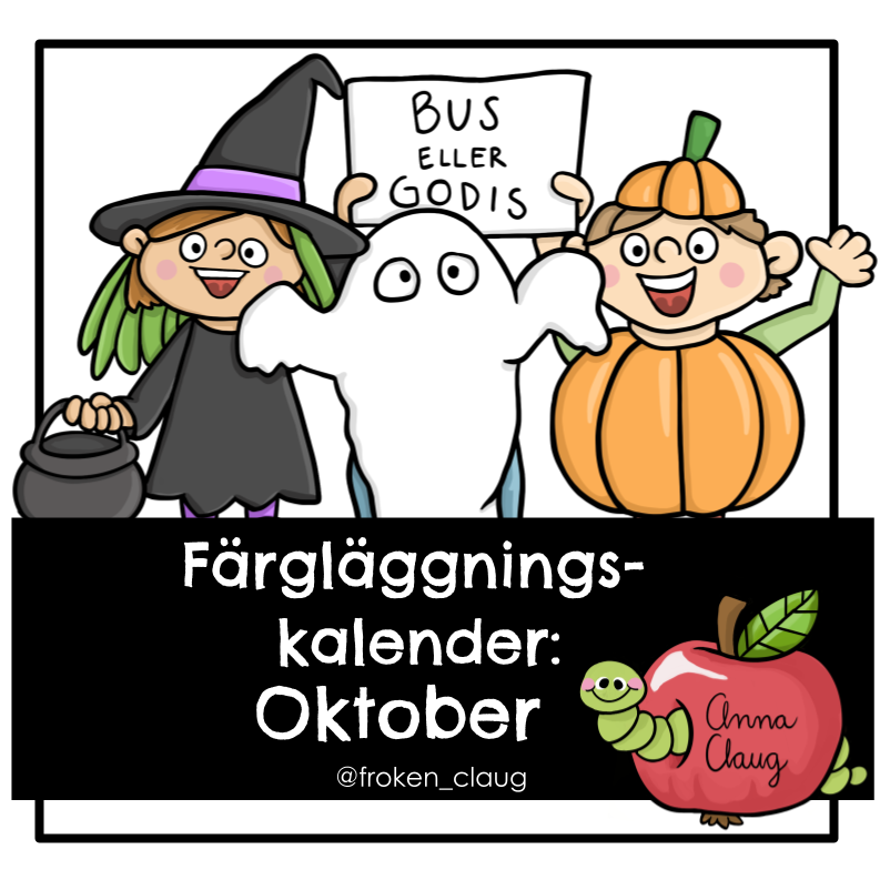 Färgläggningskalender: Oktober