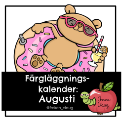 Färgläggningskalender: Augusti