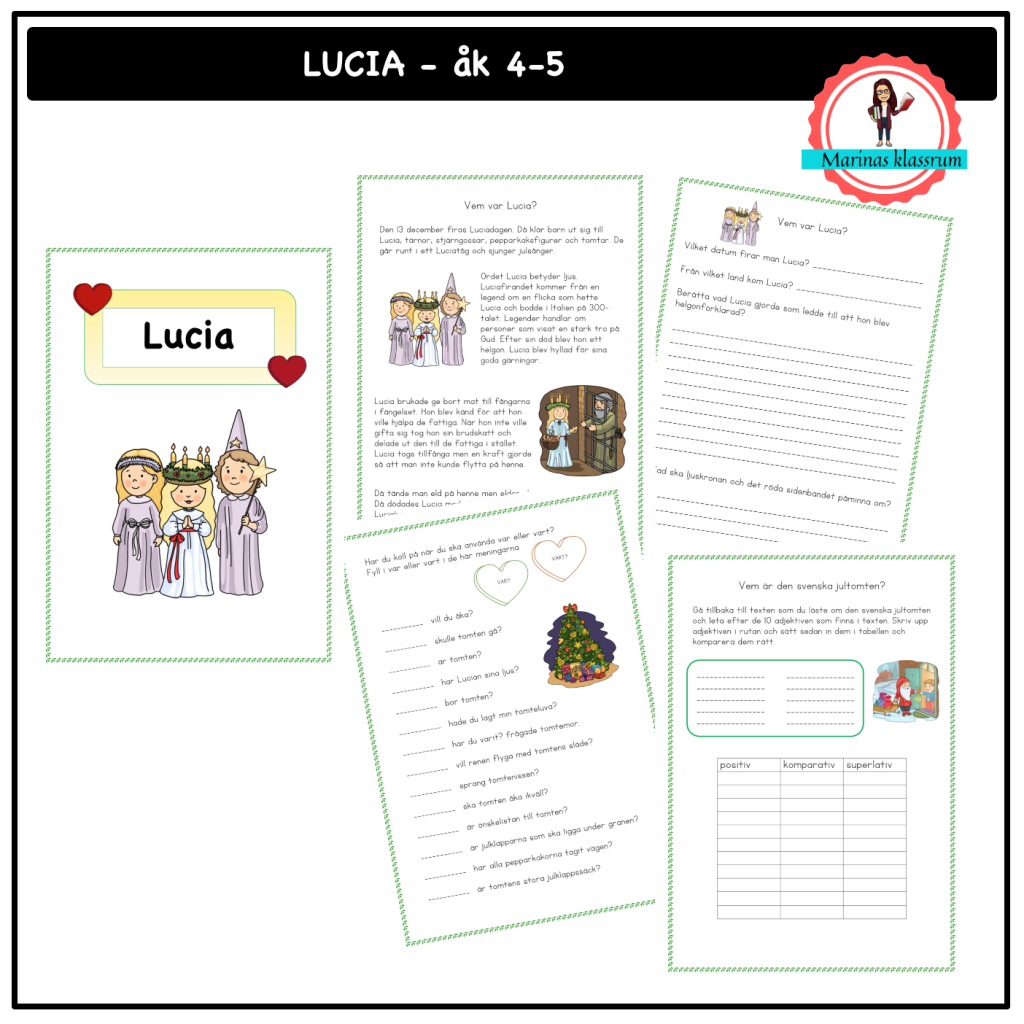 Lucia arbetshäfte åk 4-5