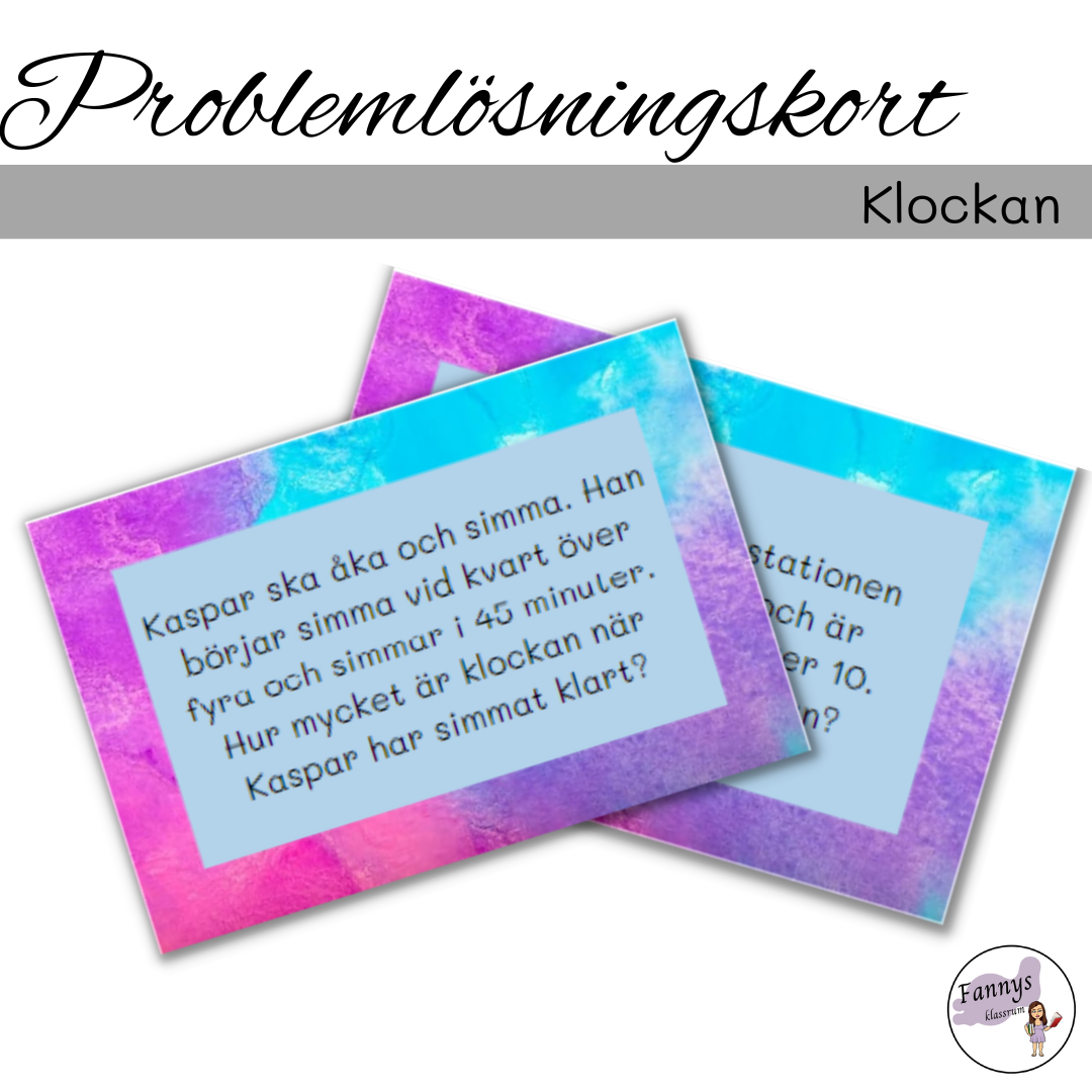 Problemlösningskort klockan