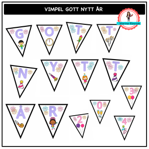 Gott nytt år vimpel