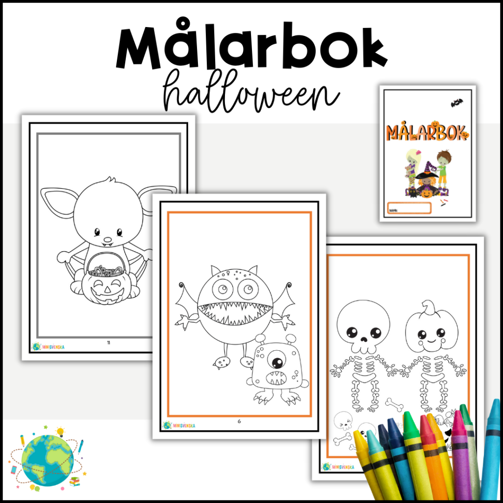 Målarbok – Halloween