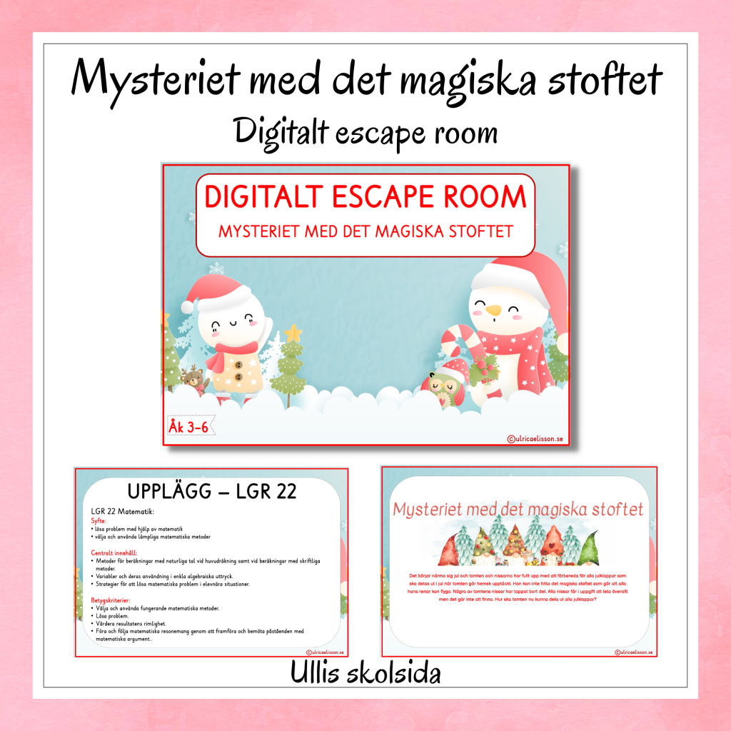 Escape room – Mysteriet med det försvunna stoftet