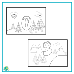 Målarbok – Vinter och siffror - bild 2