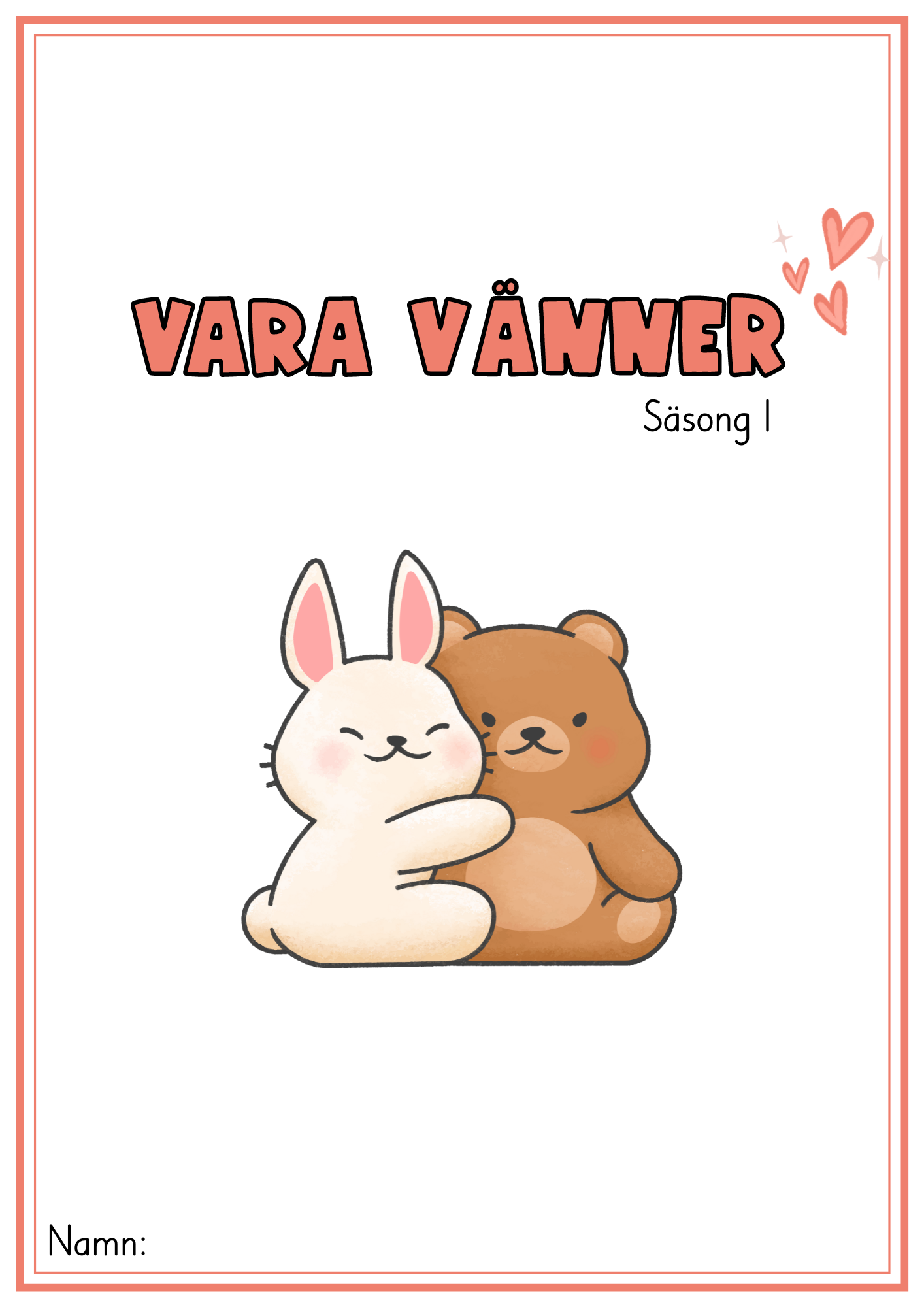 Arbetsblad till Vara vänner- säsong 1