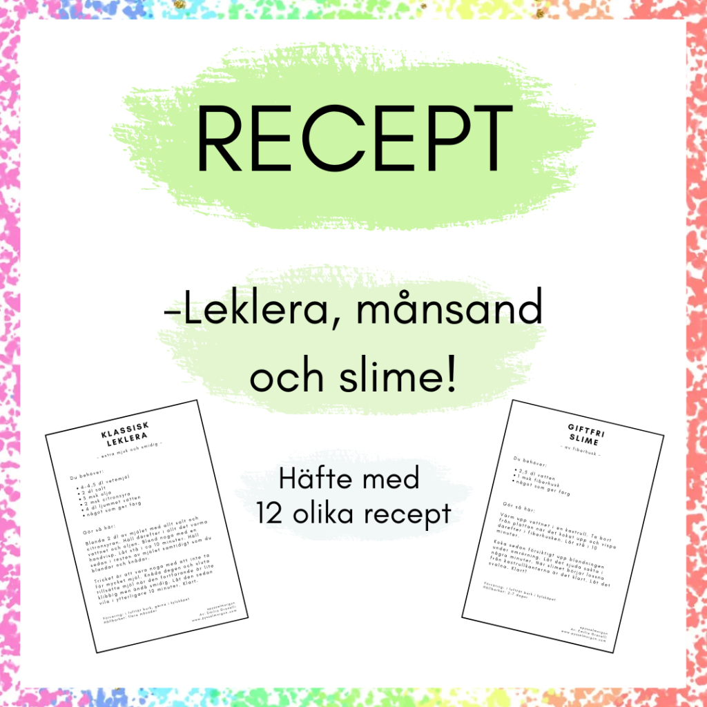 Recept: leklera, månsand & slime