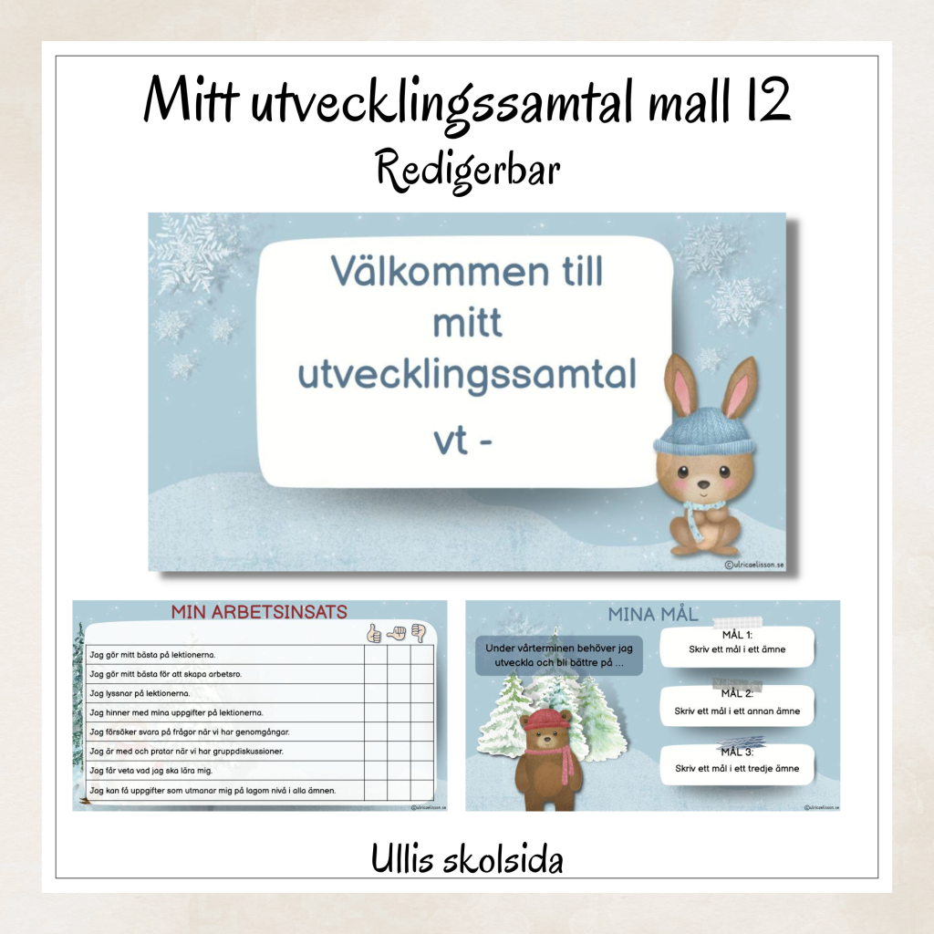 Mitt utvecklingssamtal mall 12 – redigerbar
