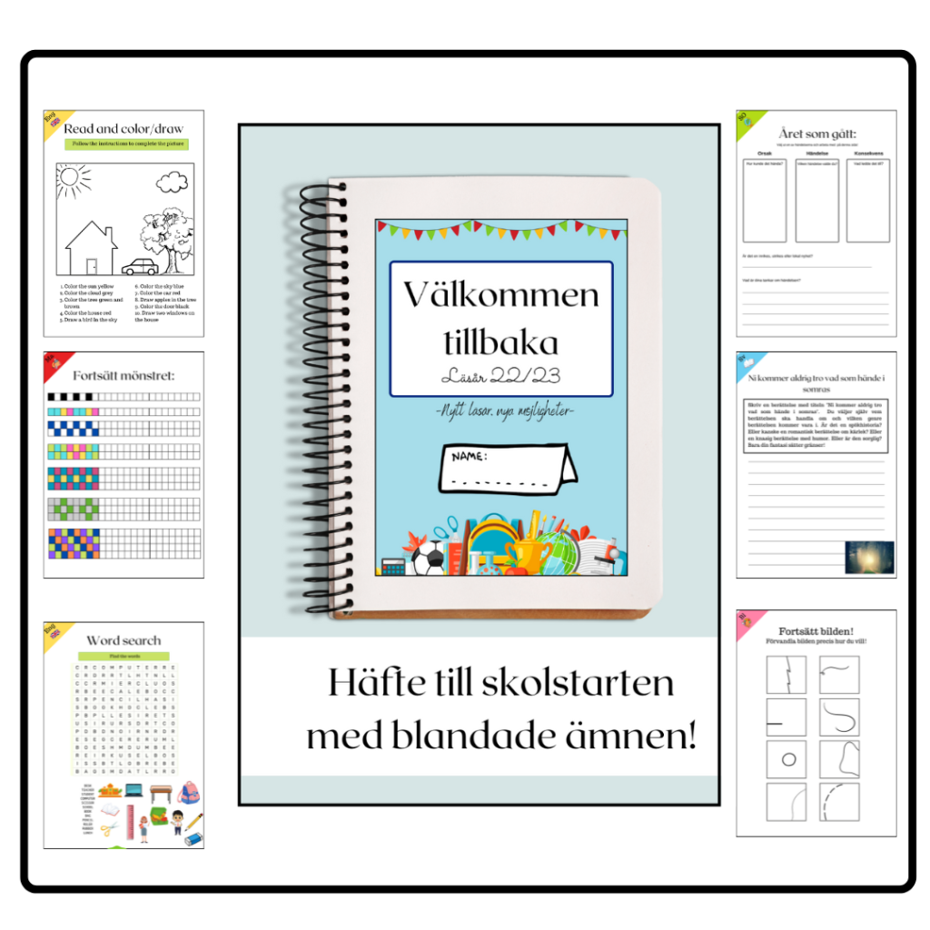 Skolstart! Häfte till de första dagarna 2023!