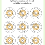 Blandade arbetsblad matematik – addition, subtraktion, multiplikation, division och lite annat - bild 12