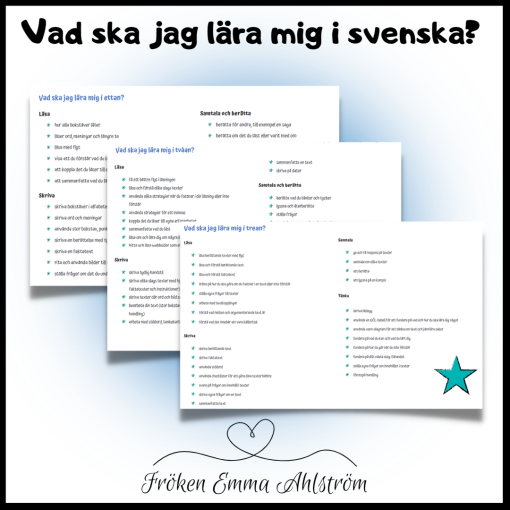 MÅL I SVENSKA OCH MATEMATIK (ÅR 1 - 3)