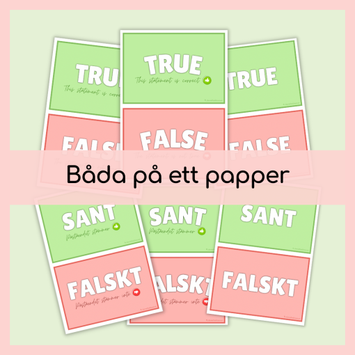 Sant eller falskt? Brickor/Underlägg