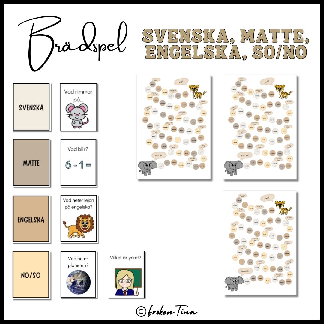 Brädspel - olika ämnen