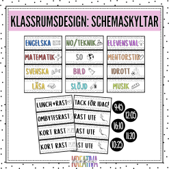 Schemaskyltar VÅR