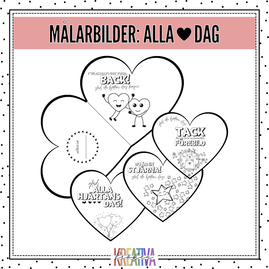 Målarbilder – alla hjärtans dag-kort!