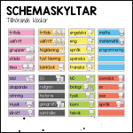 COLOR: schemaskyltar + klockor - bild 1