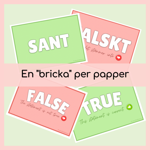 Sant eller falskt? Brickor/Underlägg