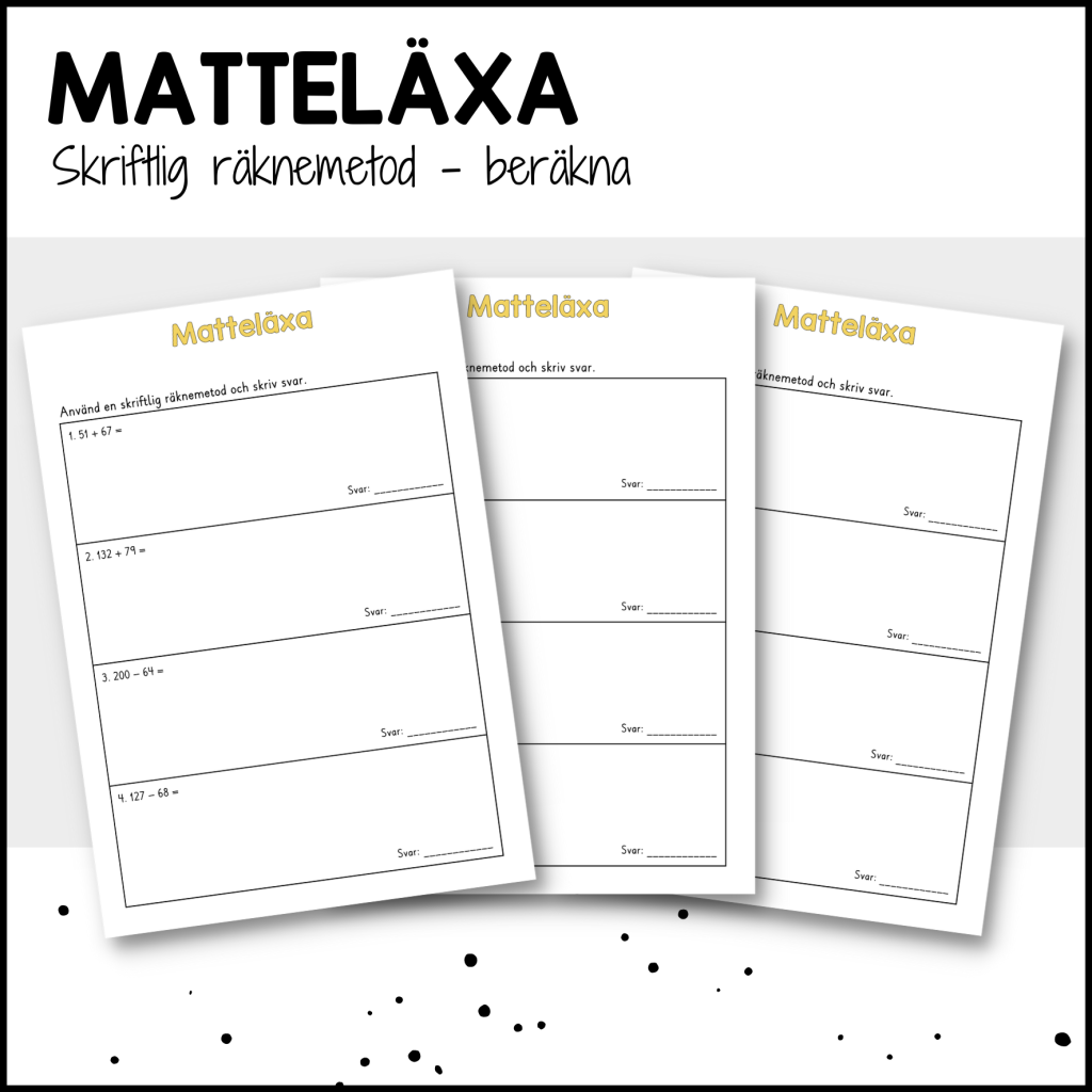 Matteläxa: beräkna