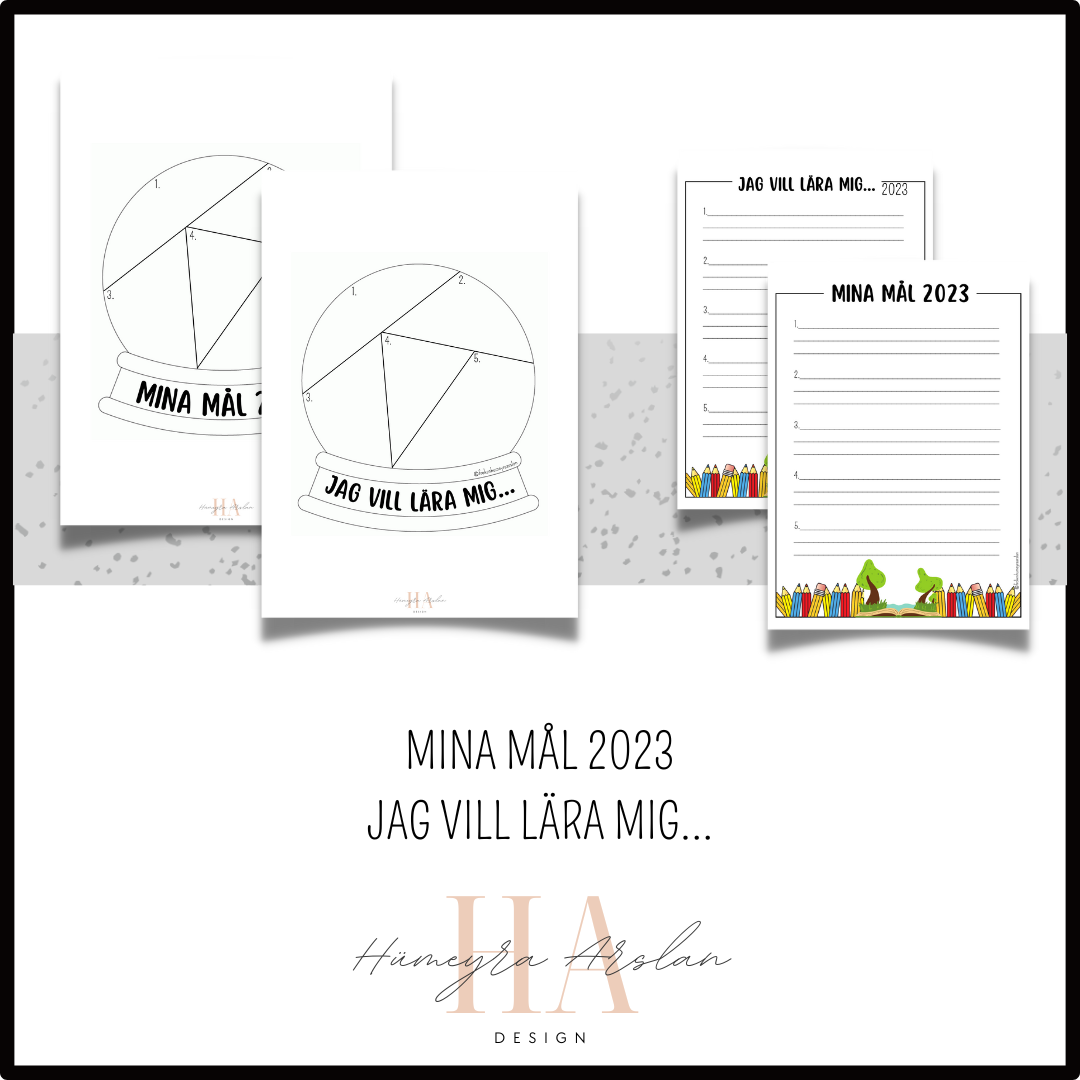 Skolstart 2024: Mina mål 2024 & Jag vill lära mig...