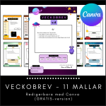 Veckobrev -11 redigerbara mallar med Canva - bild 1