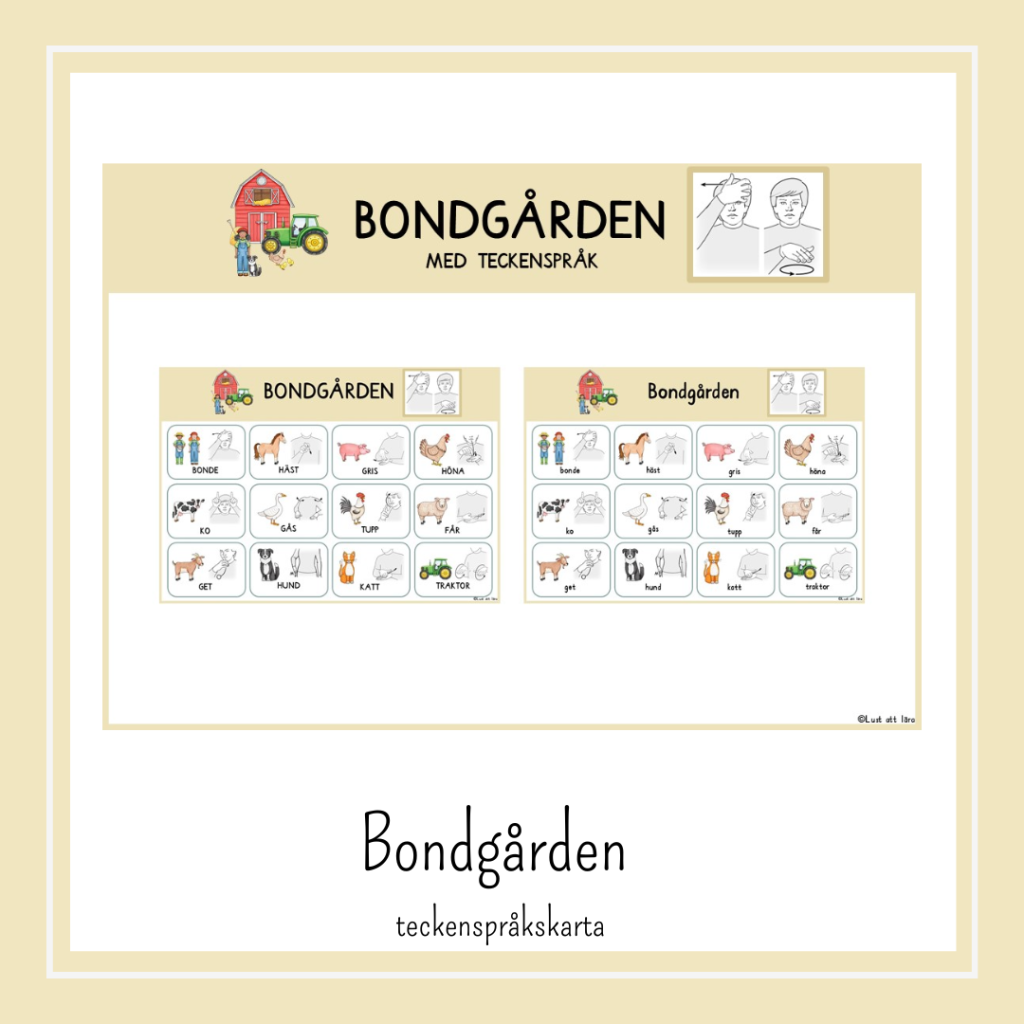 Teckenspråkskarta bondgården