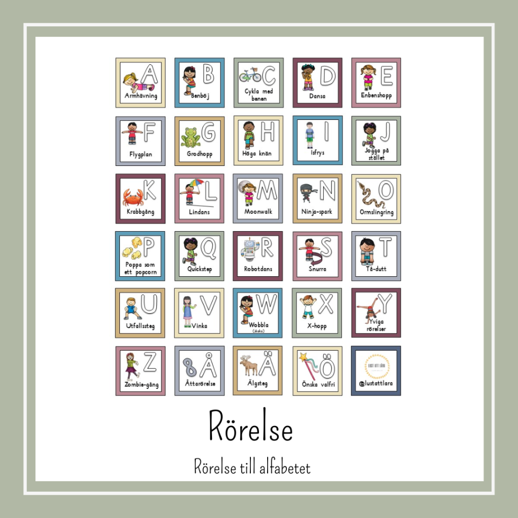 Rörelse med alfabetet