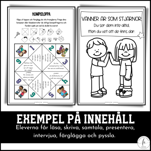 En bra kompis / Vänliga veckan arbetshäfte