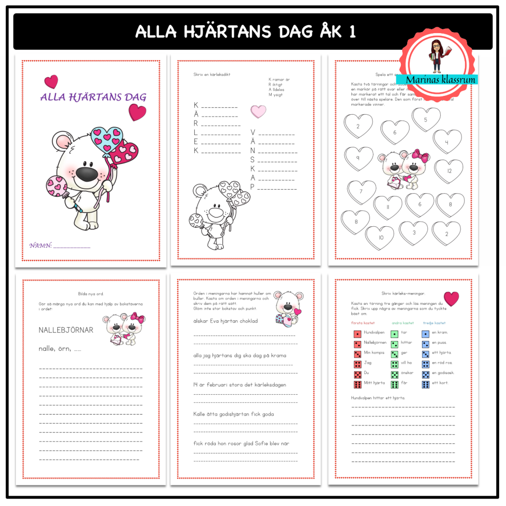 Alla hjärtans dag åk 1