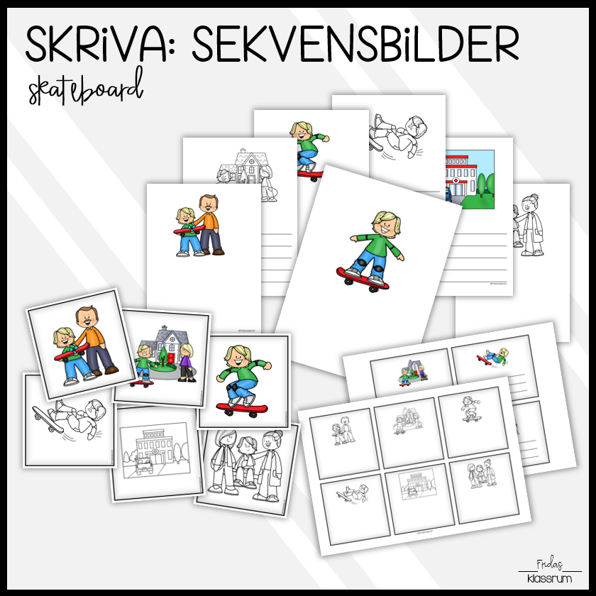 Sekvensbilder: Skateboard