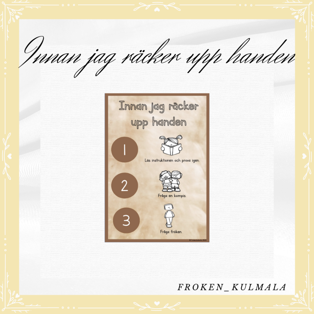 Innan jag räcker upp handen skylt