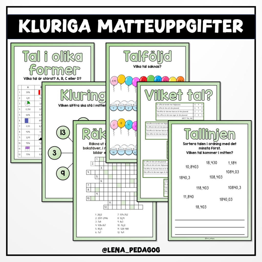 Kluriga matteuppgifter