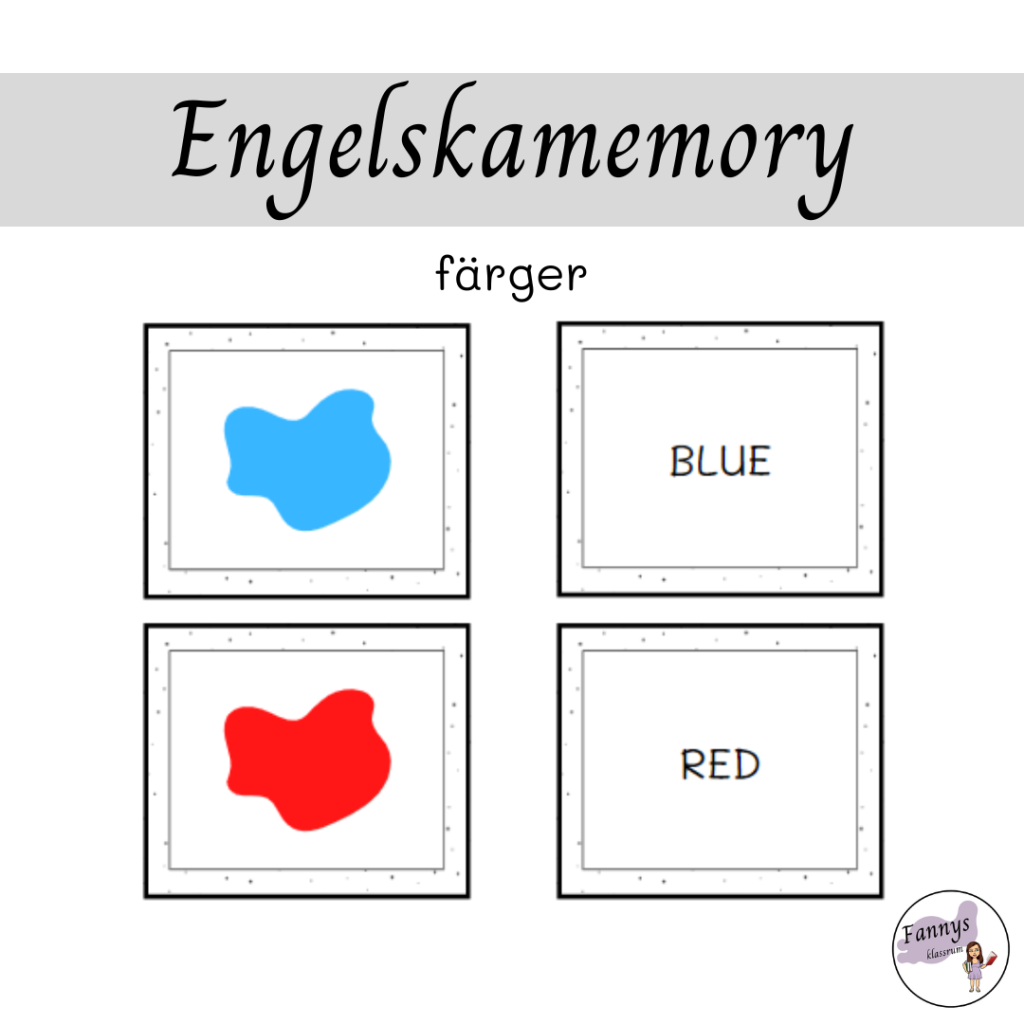 Engelskamemory färger