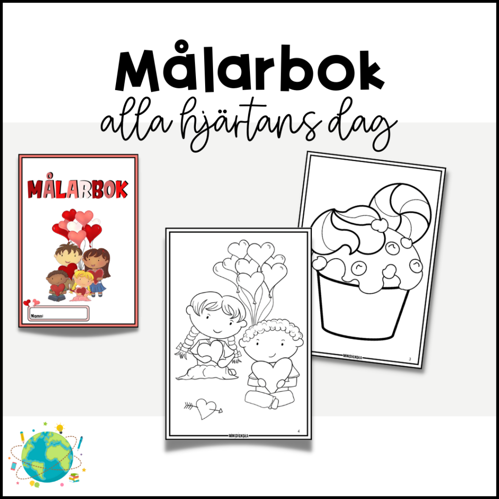 Målarbok – Alla Hjärtans Dag