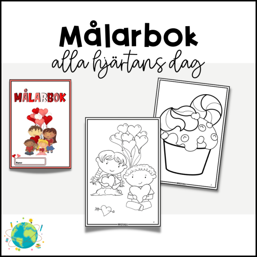 Målarbok - Alla Hjärtans Dag