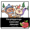Färgläggningskalender: Januari