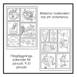 Färgläggningskalender: Januari - bild 2