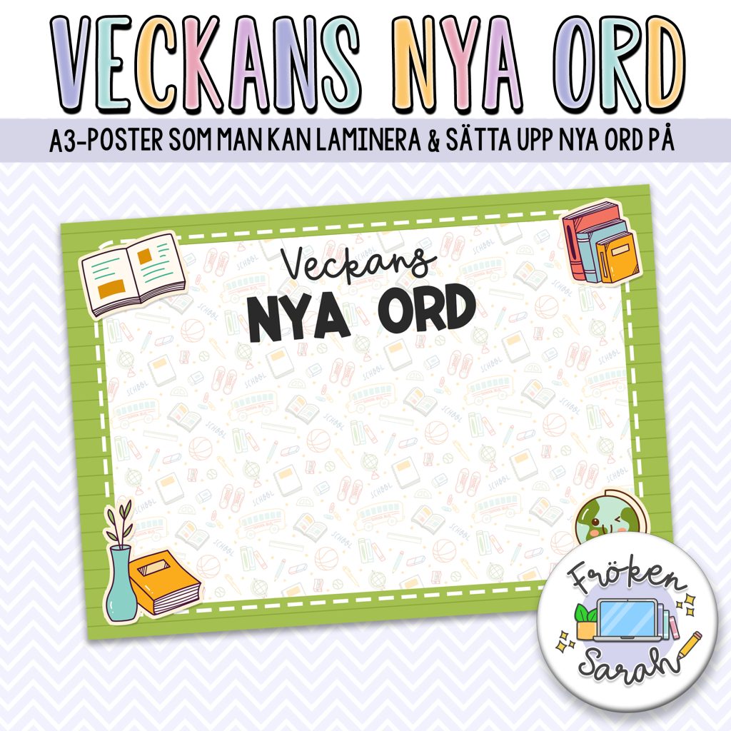 Poster: ”Veckans nya ord”