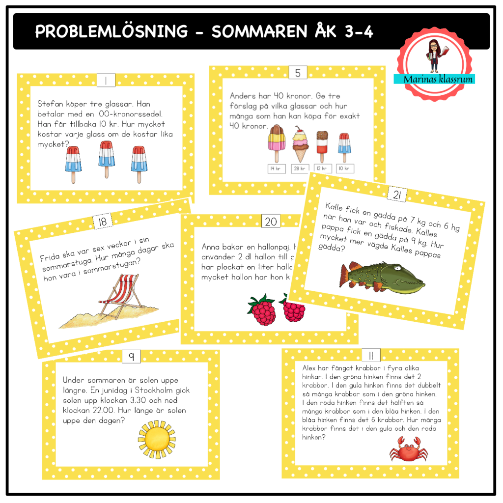 Problemlösning sommar åk 3-4