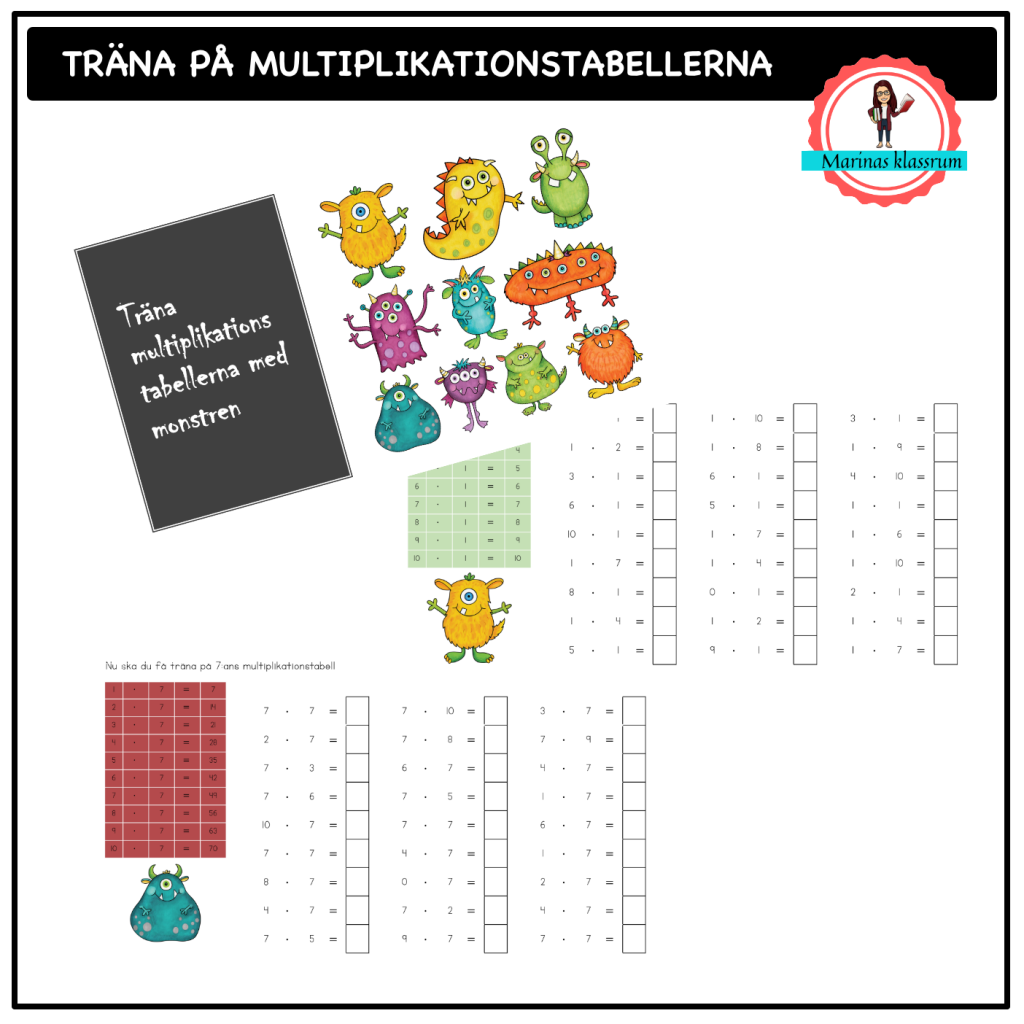 Träna på multiplikationstabellerna