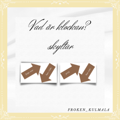 Vad är klockan? - skylt