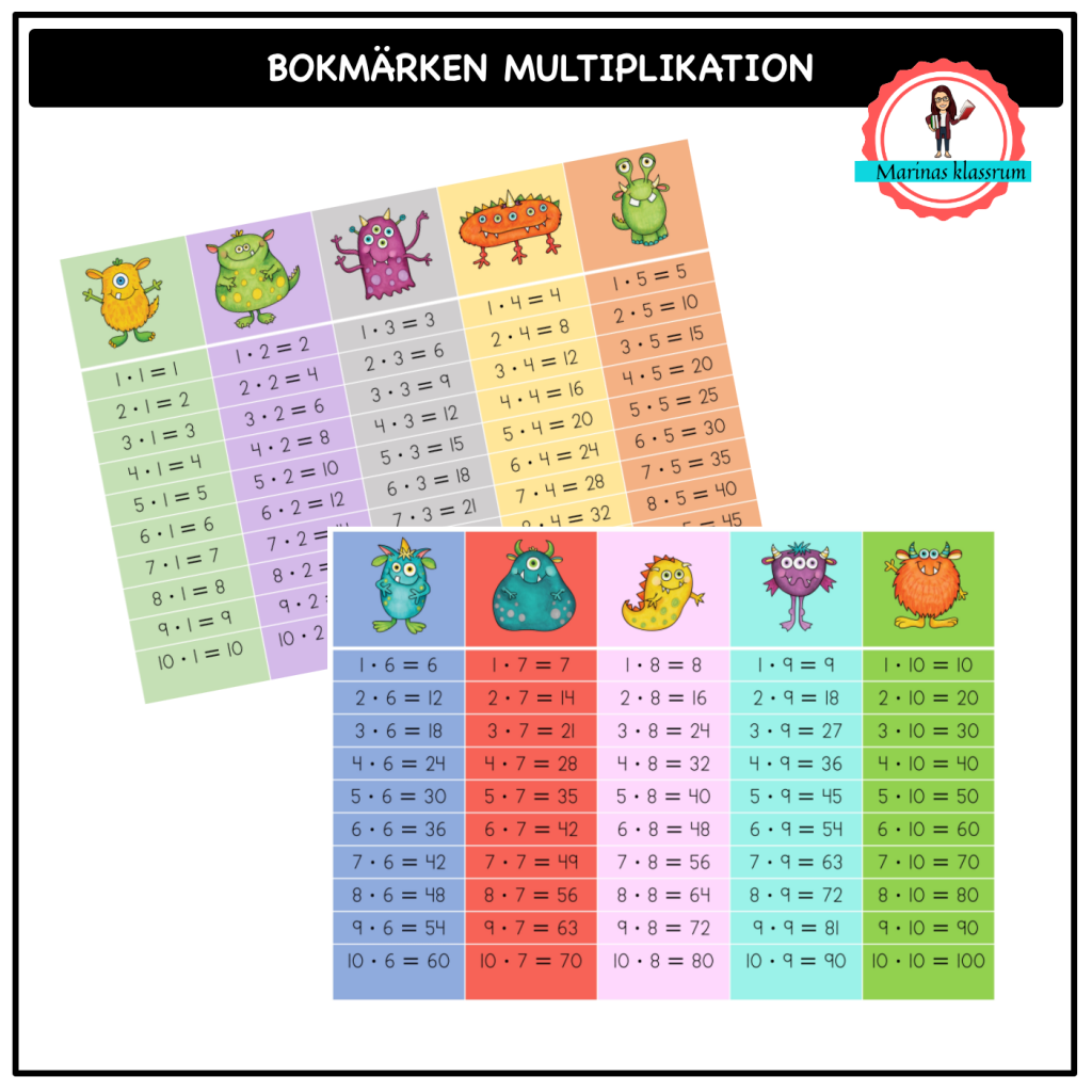 Bokmärken multiplikation