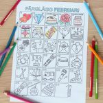 Färglägg februari – kalender - bild 1