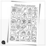 Färglägg januari – kalender - bild 2