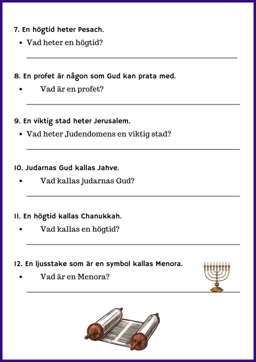 Judendomen: Väldigt enkel läsförståelse