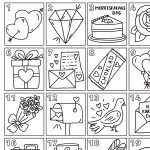 Färglägg februari – kalender - bild 2