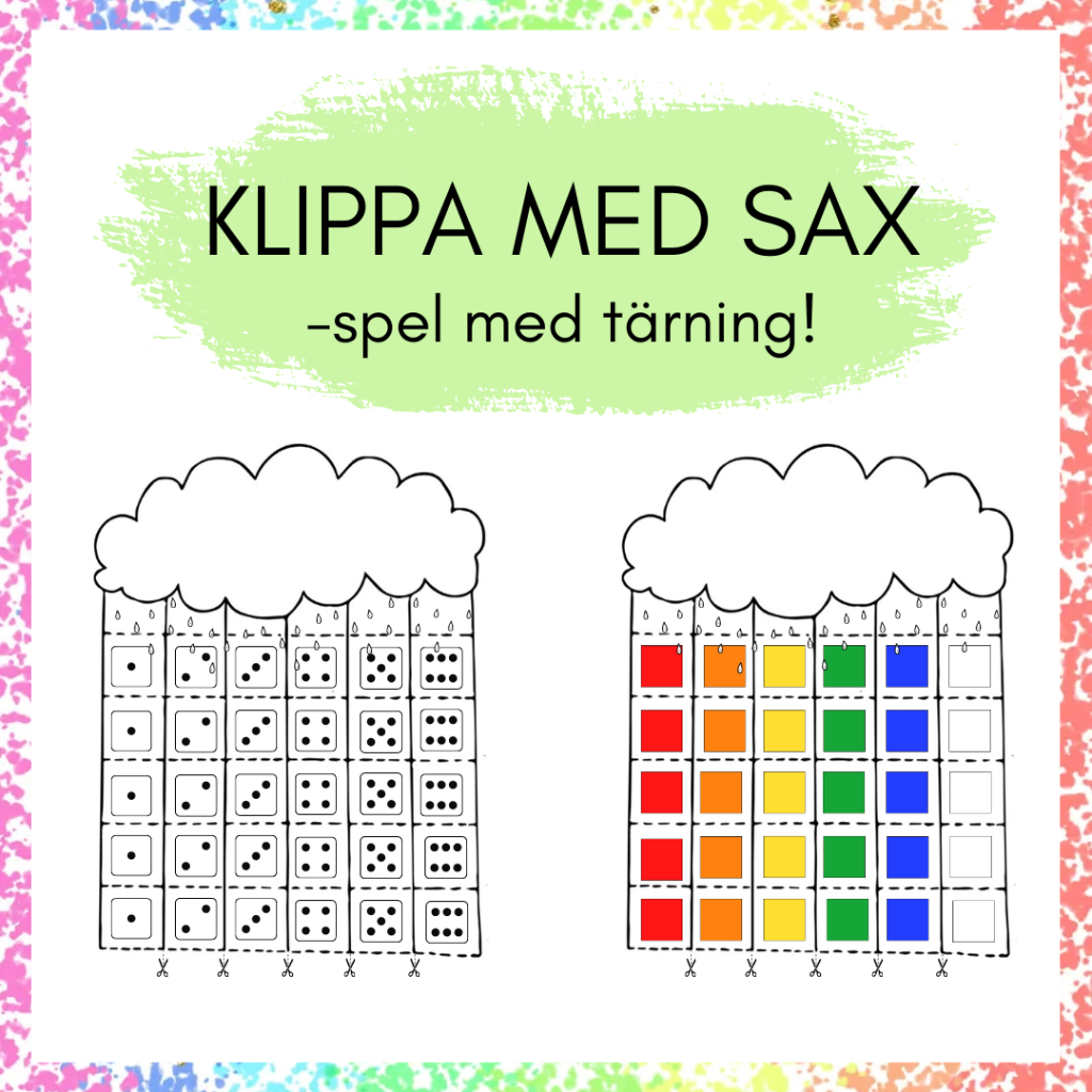 Klippa med sax – spel med tärning!
