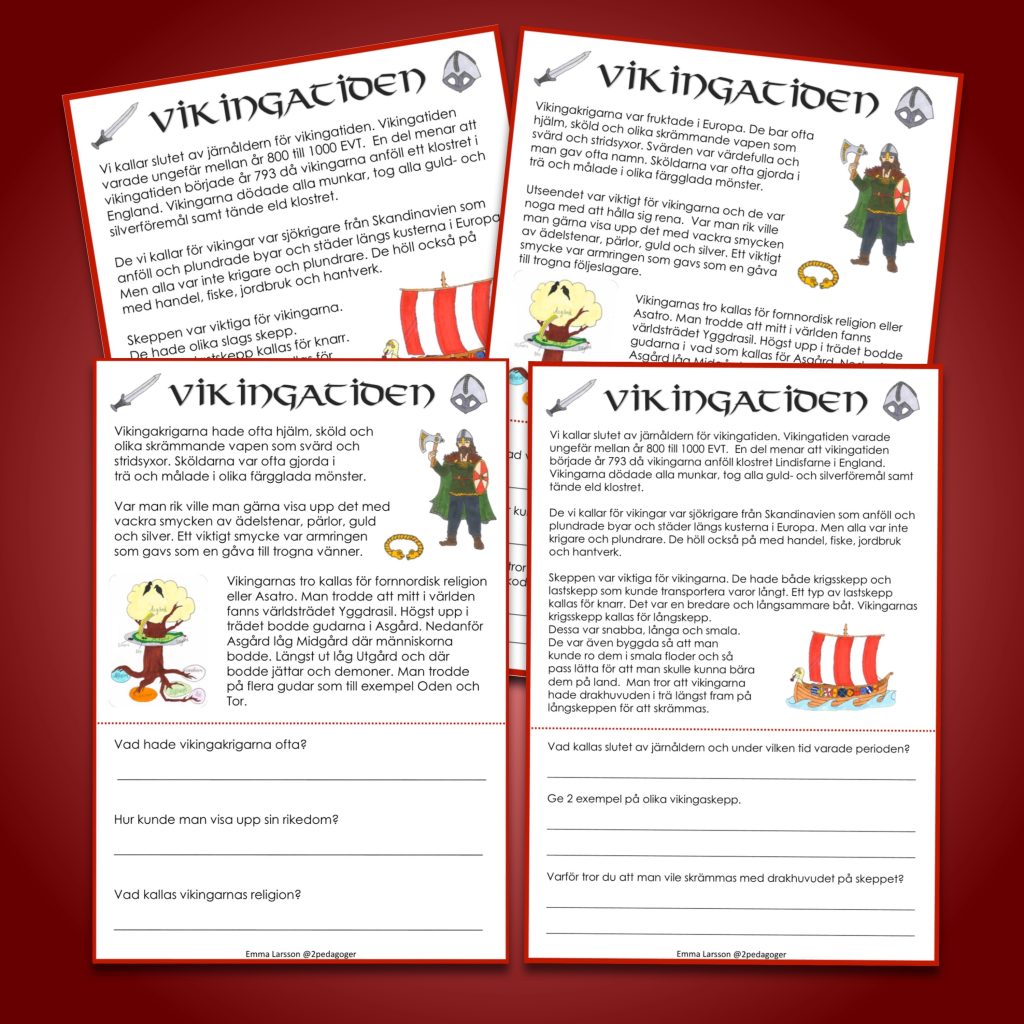 Vikingatiden – Läsförståelse