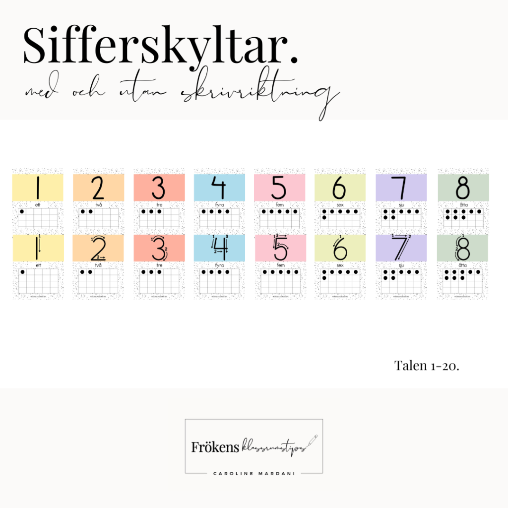 Sifferskyltar 1-20