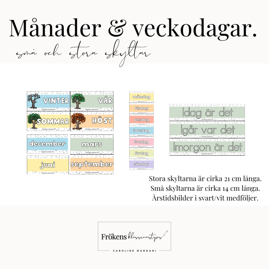 Månader och veckodagar