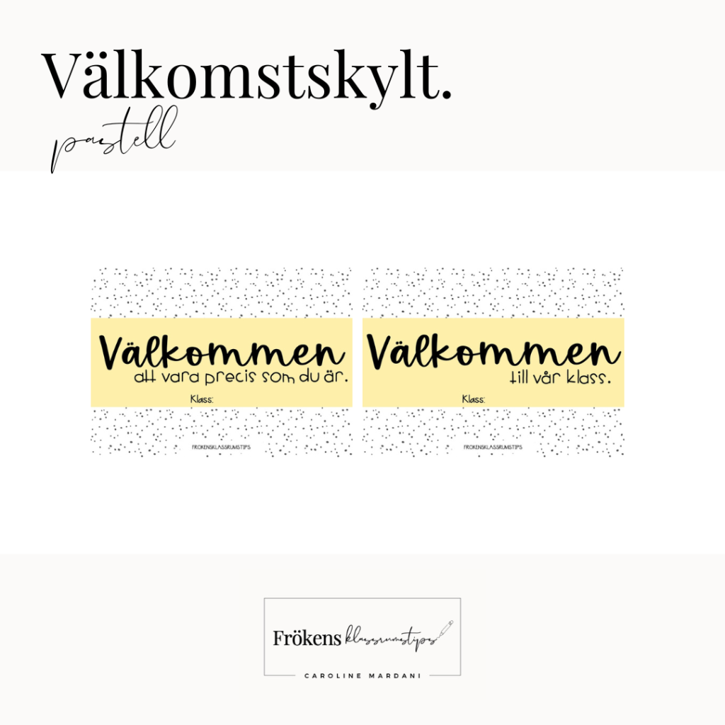 Välkomstskylt