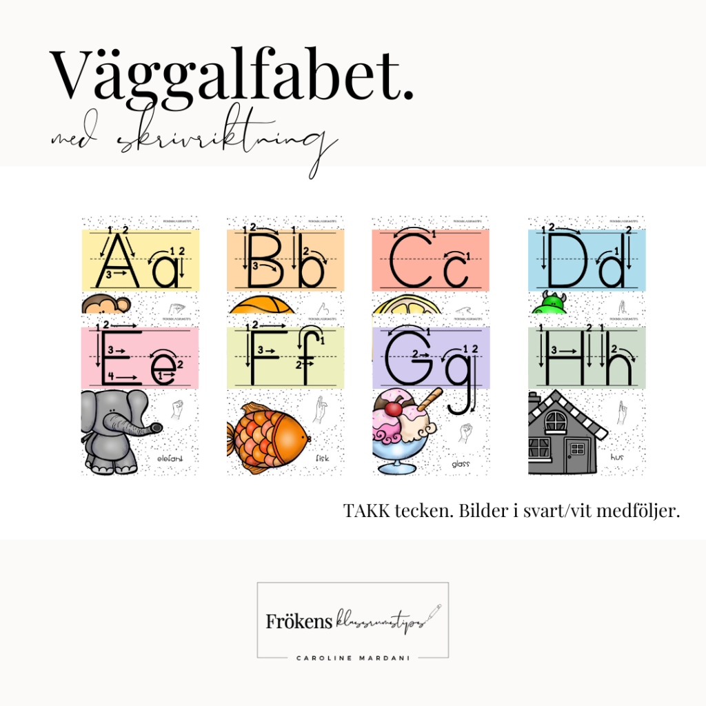 Väggalfabet med TAKK